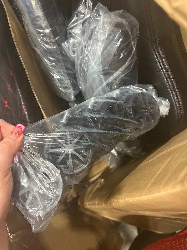 Photo 1 of **LEGS ARE MISSING** Morkprism Gaming Chair,Office Chair with Footrest,Massage,Black Red