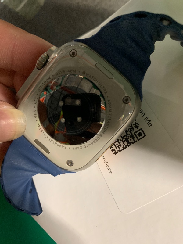 Photo 1 of ***LOCKED INTO OLD ACCOUNT***
Apple Watch Ultra 2 [GPS + Cellular, 49mm] - Titanium Case with Blue Ocean Band, One Size (Renewed Premium)