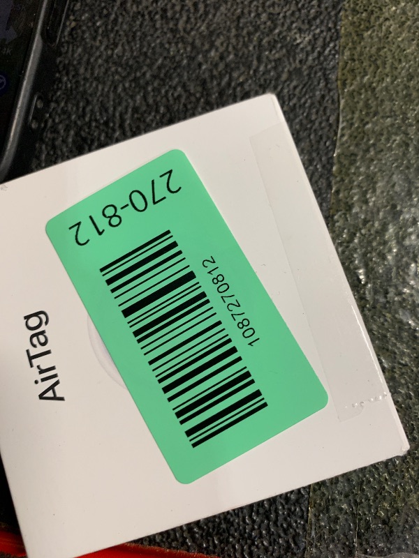 Photo 1 of **ATTACHED TO PREVIOUS OWNER, MISSING BATTERY**Apple AirTag (2nd Generation): Tracker for Keychain, Wallet, and More; Locator with Sound; Simple One-Tap Setup with iPhone or iPad; Key Finder with up to 1.5X Precision Finding Range