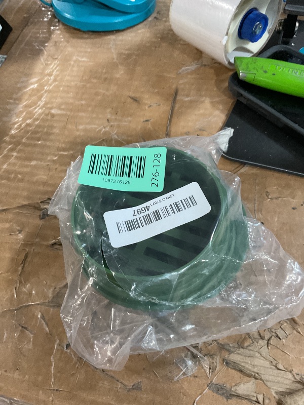 Photo 1 of (2 Pack) Calvana 4” Plastic Round Drainage Grate Cover, Fits 4” Pipes, Prevents Debris, Ideal for Lawns, Patios, and Walkways, Durable UV-Resistant Plastic, Easy Installation, Green