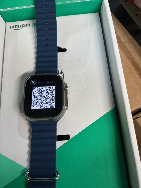 Photo 1 of ***Activation/iCloud Locked ***. Apple Watch Ultra 2 [GPS + Cellular, 49mm] - Titanium Case with Blue Ocean Band, One Size (Renewed Premium)