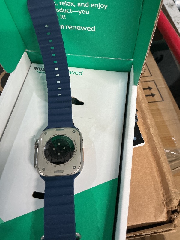 Photo 1 of ***Activation/iCloud Locked ***. Apple Watch Ultra 2 [GPS + Cellular, 49mm] - Titanium Case with Blue Ocean Band, One Size (Renewed Premium)