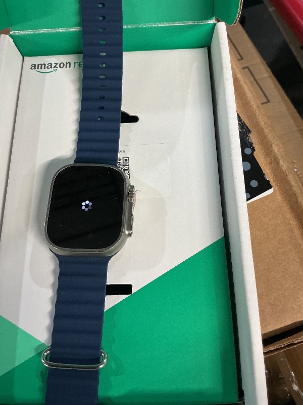 Photo 1 of ***Activation/iCloud Locked ***. Apple Watch Ultra 2 [GPS + Cellular, 49mm] - Titanium Case with Blue Ocean Band, One Size (Renewed Premium)