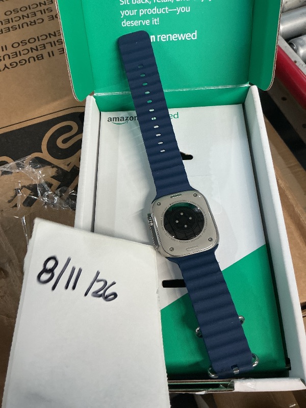 Photo 1 of ***Activation/iCloud Locked ***. Apple Watch Ultra 2 [GPS + Cellular, 49mm] - Titanium Case with Blue Ocean Band, One Size (Renewed Premium)
