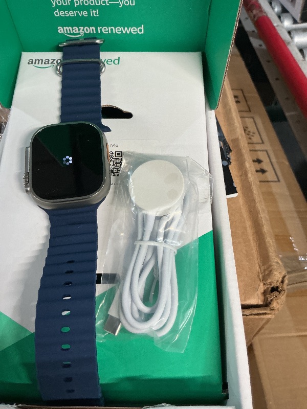 Photo 1 of ***Activation/iCloud Locked ***. Apple Watch Ultra 2 [GPS + Cellular, 49mm] - Titanium Case with Blue Ocean Band, One Size (Renewed Premium)