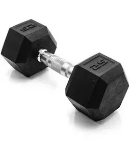 Photo 1 of ***STOCK PHOTO FOR REFERENCE ONLY***CAP 25 LB Rubber Coated Dumbbell