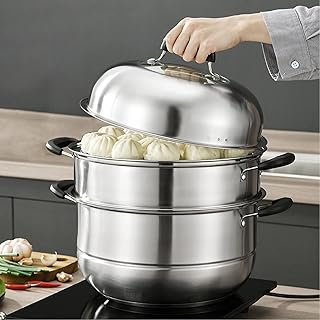 Photo 1 of ***STOCK PHOTO FOR REFERENCE ONLY*** Town Food Service 20 Inch Aluminum Steamer Set

