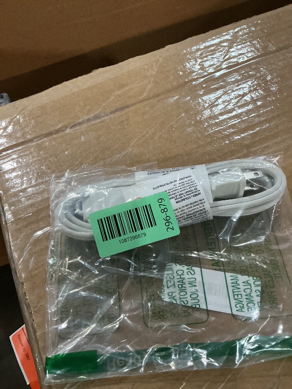 View 2 of [UL Listed] 6 Feet White Extension Cord, 3 Outlet, 2 Prong, 16 Gauge Cable, 3 Receptacle Cube Tap, Indoor use - by Revpex