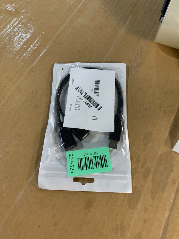 View 2 of ?2026 Upgraded? USB 2.0 A Male to 2 Dual USB Female Jack Y Splitter Hub Power Cord Extension Adapter Cable (Not Supporting CarPlay and Android Auto)