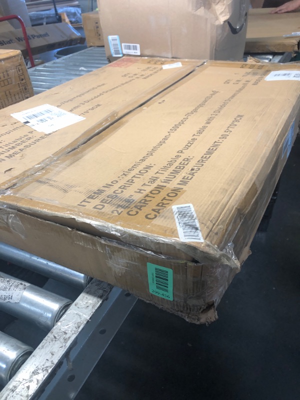 Photo 1 of ***FOR PARTS ONLY***TEAKMAMA 27.6" H 1500Pcs Tilting Puzzle Table for Adults with Legs,Natural
