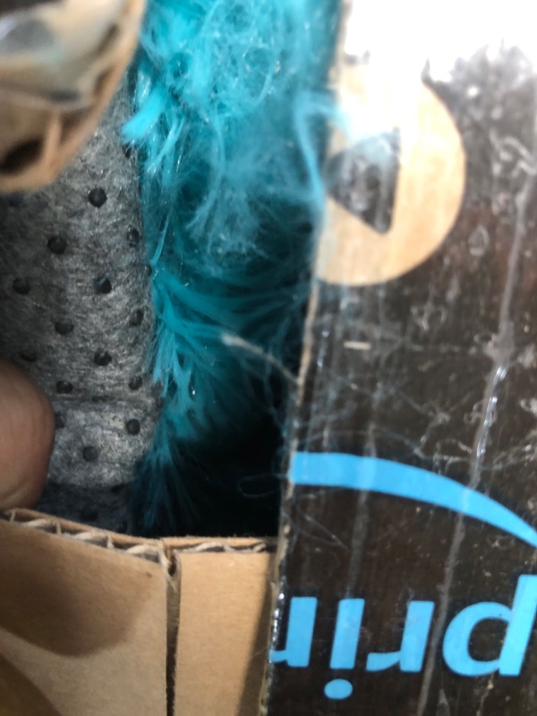 Photo 1 of ***STOCK PHOTO FOR REFERENCE ONLY*** Rezutan Soft Fluffy Rug for Living Room Bedroom, Large Comfy Modern Shaggy Fuzzy for Plush Indoor Nursery Classroom Home Decor Bedside Rug with Non-Slip Bottom, Teal Blue, 5X7 Feet