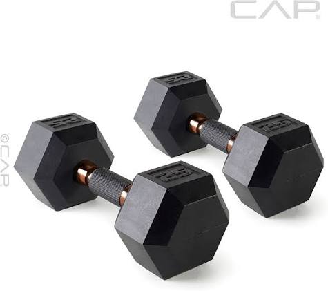 Photo 1 of ***STOCK PHOTO FOR REFERENCE ONLY***CAP Barbell 50 lbs Coated Dumbbell Set with Copper handles, 25LBx4
