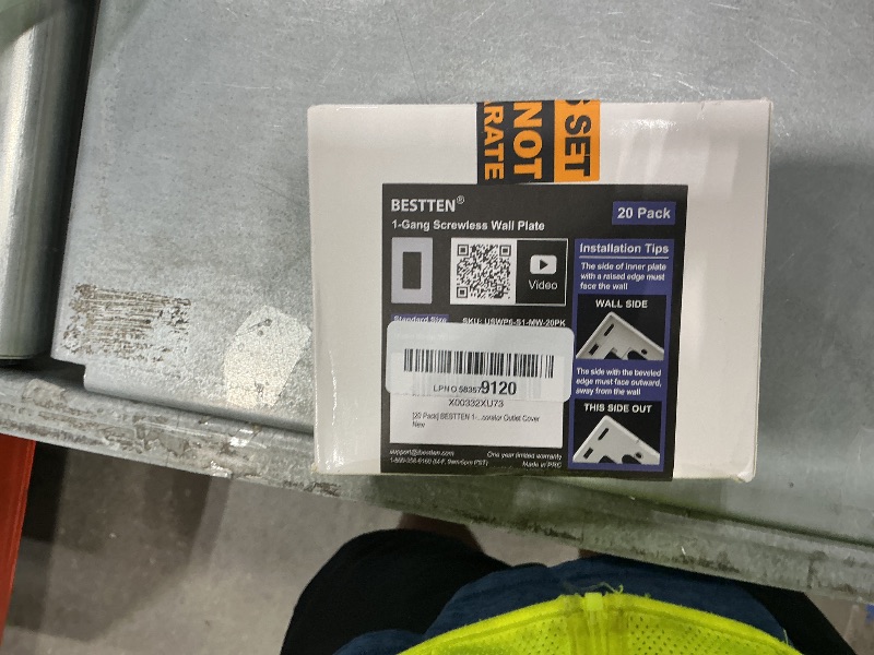 Photo 1 of (20 Pack) BESTTEN USWP6 Matte Snow White Series, 1-Gang Screwless Wall Plate, Decorator Outlet Cover, Decor Switch Plate, H4.69” x W2.91”, for Dimmer, USB, GFCI, Receptacle