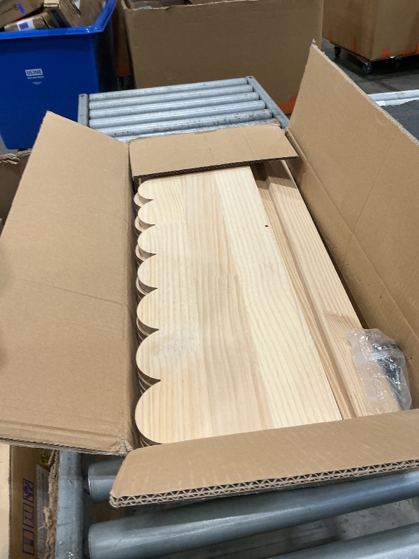View 4 of ***DAMAGE CANT BE ASSEMBLED SOLD FOR PARTS FINAL SALE 9/4*** SpaceAid 4-Tier Scalloped Bookshelf, Montessori Bookcase for Toddlers, Wooden Book Shelf Organizer Display Furniture for Kids Rooms, Playroom, Nursery and Classroom, 29.6“ Wide, Natural