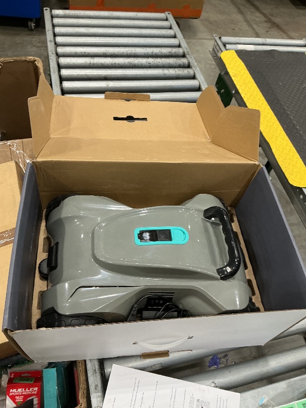 Photo 1 of **View Clerk Notes**LanOcean Cordless Automatic Pool Cleaner Robot, Efficient Pool Vacuum Robot w/Self-Parking, 120Min Runtime, Auto Debris Removal, Ideal for Daily Maintenance of Flat Above Ground & Inground Pools-Gray