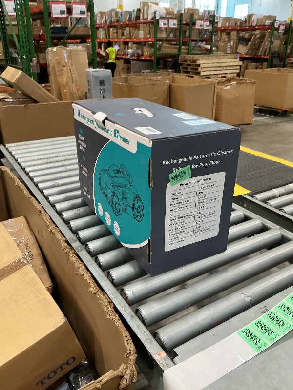 Photo 1 of **View Clerk Notes**LanOcean Cordless Automatic Pool Cleaner Robot, Efficient Pool Vacuum Robot w/Self-Parking, 120Min Runtime, Auto Debris Removal, Ideal for Daily Maintenance of Flat Above Ground & Inground Pools-Gray