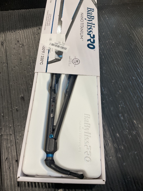 Photo 1 of [NON FUNCTIONAL] BaBylissPRO Nano Titanium 1 1/2" Hair Straightener