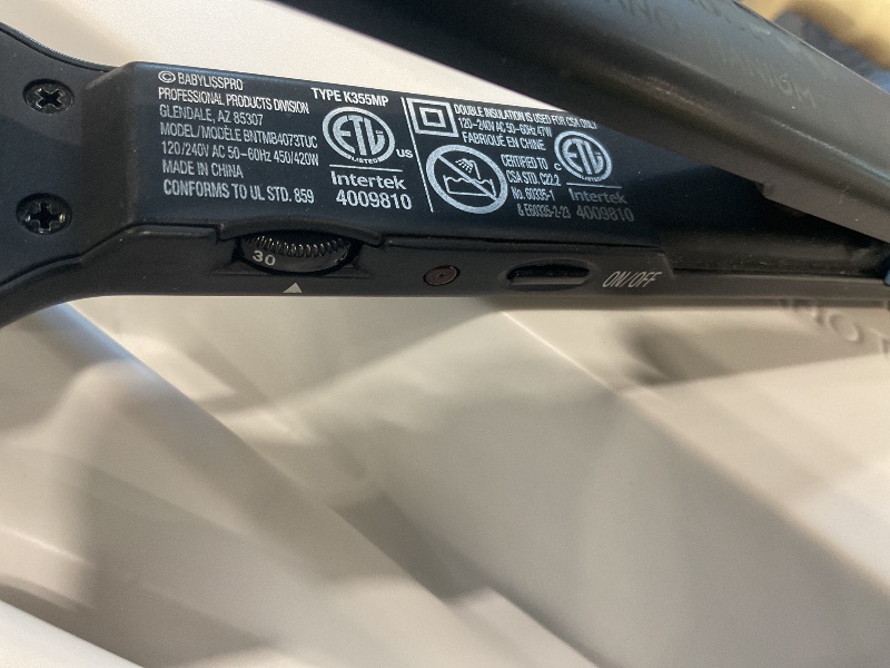 Photo 1 of [NON FUNCTIONAL] BaBylissPRO Nano Titanium 1 1/2" Hair Straightener