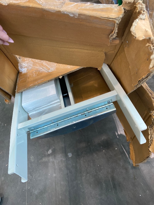 View 4 of [MISSING PARTS] HTC HRT-70 Adjustable Folding Roller Conveyor Table 66-Inch length by 15-Inch wide 17-Ball Bearing Rollers , White