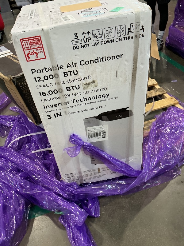 Photo 1 of [DOES NOT COOL] [MISSING REMOTE] Humhold Inverter 16000BTU Portable Air Conditioners with Remote, Free Stand Cooling Portable AC Unit for Room up to 800 sq.ft, with Dehumidifier & Fan, Dual Hose, Quiet Sleep Mode(42dB), Windows Kit