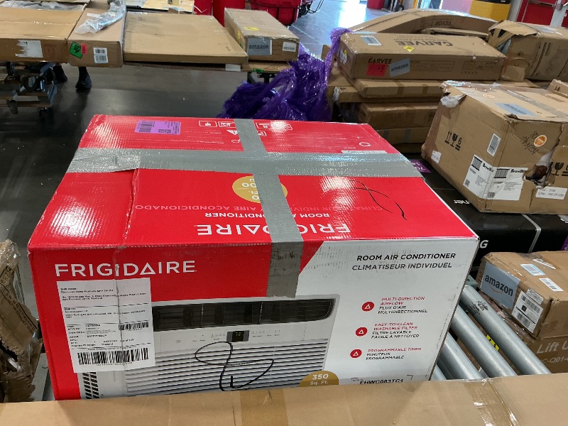 View 2 of Frigidaire 8,000 BTU Window Air Conditioner with Remote Control, Cools Up to 350 Sq. Ft., Quiet Operation, Eco Mode, 3 Fan Speeds, Auto Restart, White