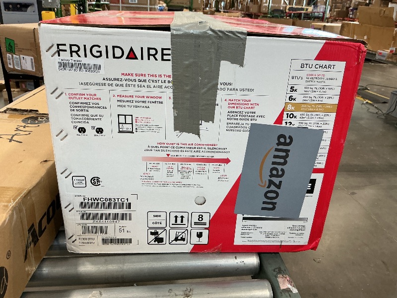 View 3 of Frigidaire 8,000 BTU Window Air Conditioner with Remote Control, Cools Up to 350 Sq. Ft., Quiet Operation, Eco Mode, 3 Fan Speeds, Auto Restart, White