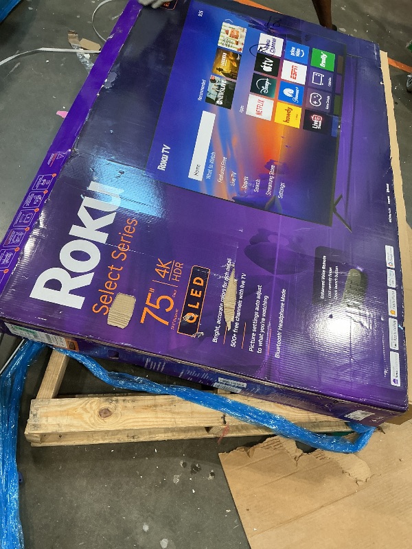View 2 of *** parts only *** Roku 75" Select Series 4K QLED Smart TV