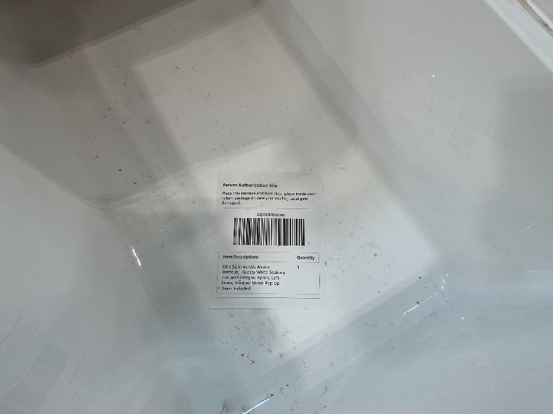 View 5 of WOODBRIDGE 60" x 32" Alcove Acrylic Rectangular Whirlpool Heated Jetted Tub in White with Left Drain, Matte Black Finish, BS429-L-MB02