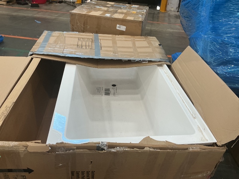 View 4 of WOODBRIDGE 60" x 32" Alcove Acrylic Rectangular Whirlpool Heated Jetted Tub in White with Left Drain, Matte Black Finish, BS429-L-MB02