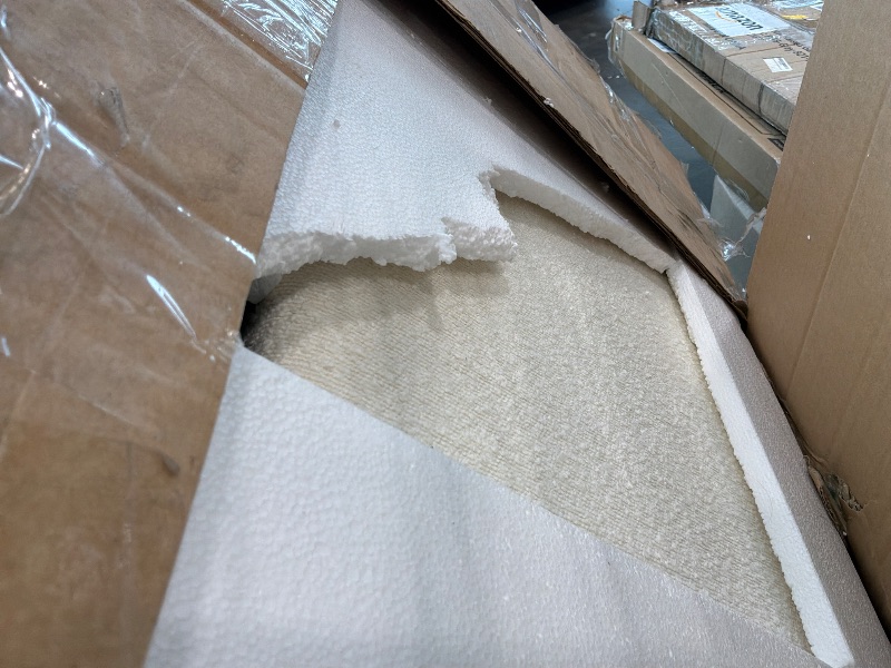 View 4 of [partial set ] Off-white and brown bed set size queen
