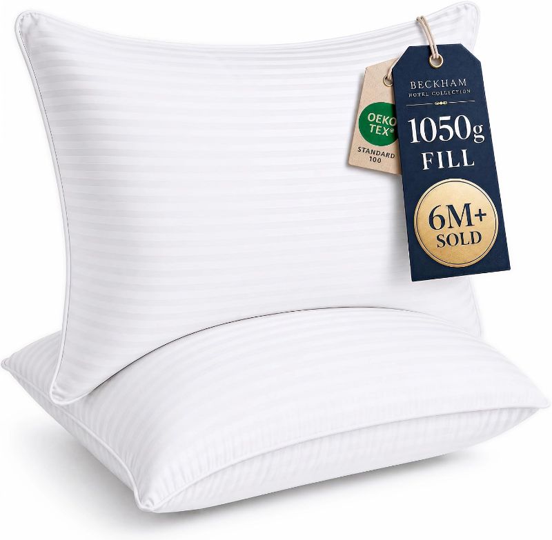 Photo 1 of 
***1 pillow***Beckham Hotel Collection Bed Pillows Standard/Queen Size Set of 2 - Original Down Alternative Pillow for Sleeping - Bedding for Back, Stomach or Side...
Size:Queen / Standard
Color:White
