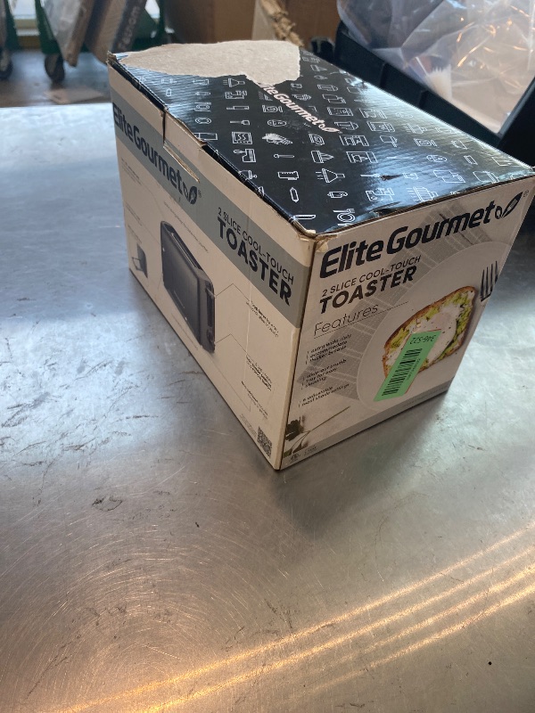 Photo 1 of **See Clerk Notes**Elite Gourmet ECT1027G Cool-Touch 2-Slice Toaster, Gunmetal Gray