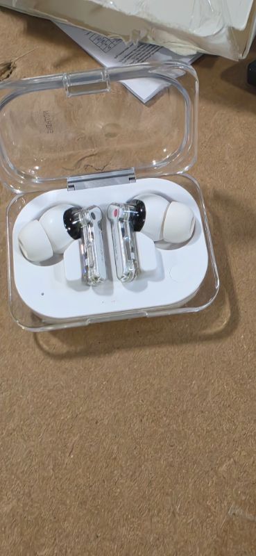Photo 1 of **See Clerk Notes**Nothing Ear (a) Wireless Earbuds, 45dB Hybrid ANC, Hi-Res Audio, White