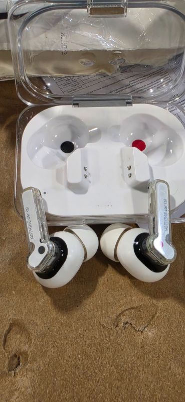Photo 1 of **See Clerk Notes**Nothing Ear (a) Wireless Earbuds, 45dB Hybrid ANC, Hi-Res Audio, White