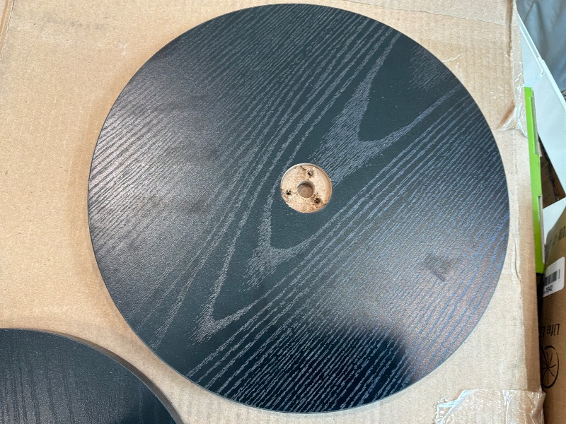 View 3 of [Top Broken] Round Wooden Side Table - Black