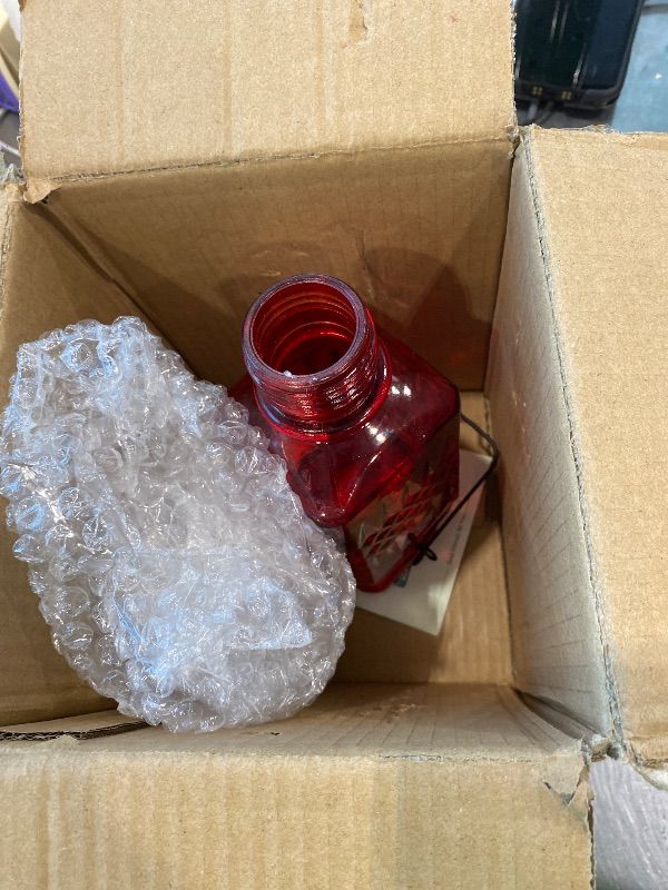 View 3 of *** Only 1 *** just glass *** Tegarbed Glass Hummingbird Feeder, Red