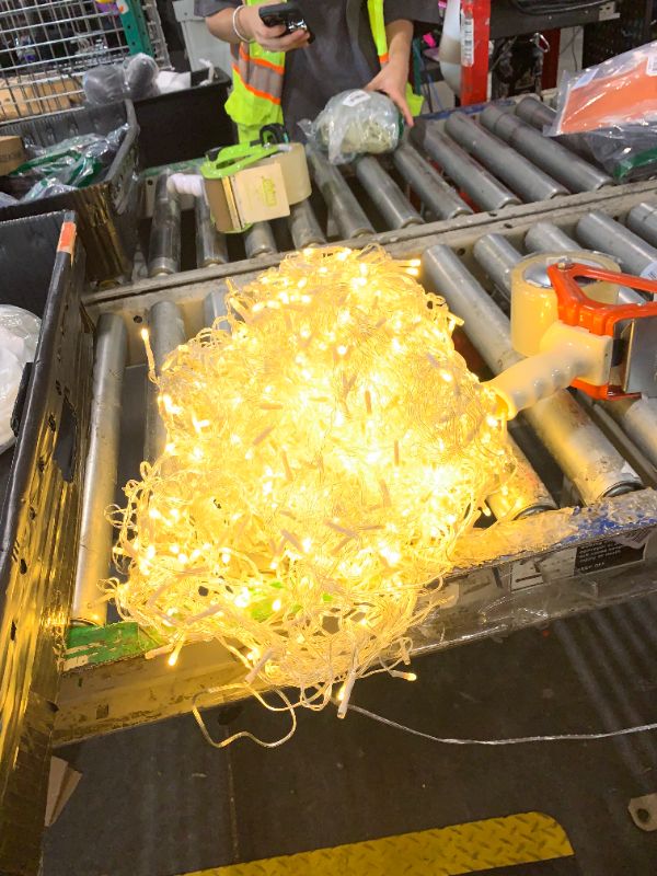 View 3 of [SOLD FOR PARTS] Solhice LED Curtain Lights Outdoor 50ft x10ft, 1000 LED Plug in Hanging String Lights Indoor Bedroom, Twinkle Light Backdrop for Outside Wedding Decor, Warm White (Not Connectable)