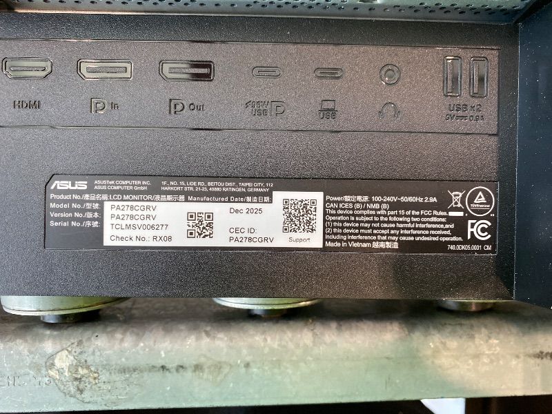 View 4 of [Screen is Damaged] ASUS ProArt PA278QV 27" QHD Monitor