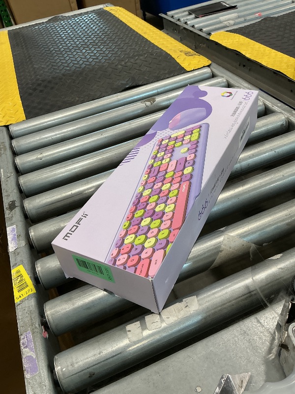 Photo 1 of [SOLD FOR PARTS]  Wireless Keyboard and Mouse Combo - Purple, Ergonomic, Low-Noise