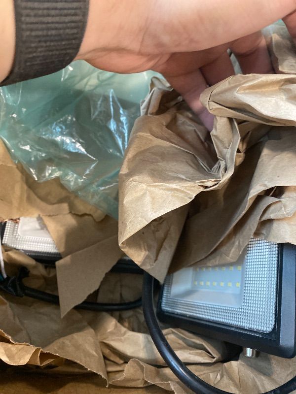 Photo 1 of [Exposed Wiring, repair first!] Olafus 2 Pack 150W LED Flood Light Outdoor, 15000LM Super Bright Work Lights Plug in, 6500K, IP66 Waterproof Exterior Floodlight for Stadium Yard Barn