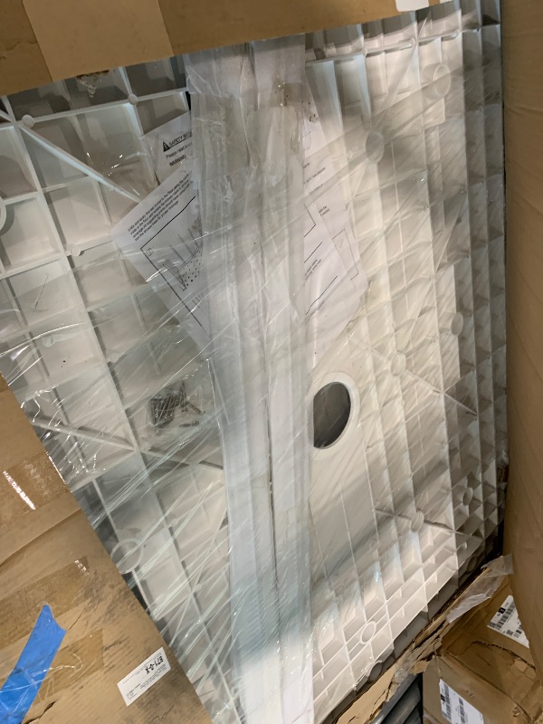 View 3 of ***MAJOR DAMAGE*** WOODBRIDGE 47.25" x 35.4" Zero Threshold Shower Base