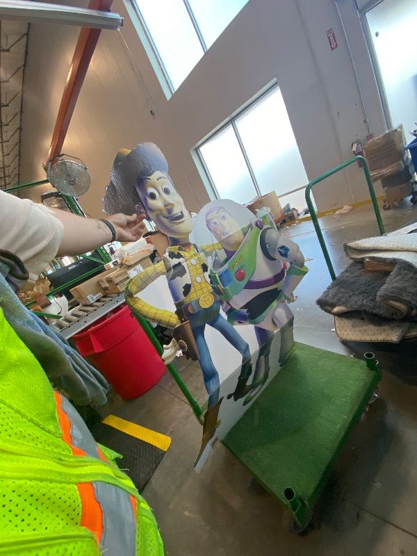 View 3 of [Bent] Buzz Lightyear and Wood Post up.