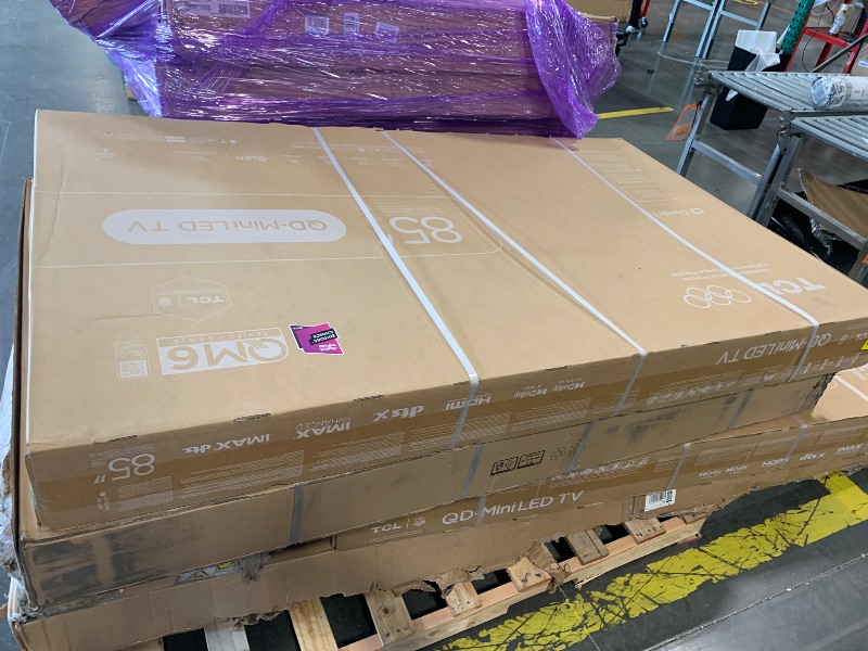 Photo 1 of ***FINALSALE NO RETURN*** TCL 85 Inch Class QM6K Series | Mini LED QLED 4K HDR | 85QM6K, Latest Model | 120HZ-144HZ High Brightness Smart Google TV Dolby Atmos Onkyo Audio | Voice Remote Alexa Gaming Streaming Television