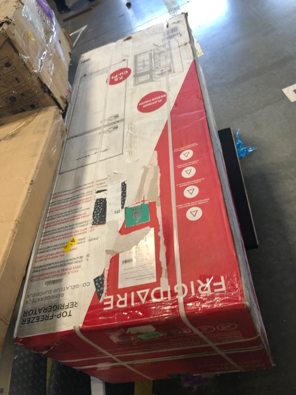 Photo 1 of ** FACTORY SEALED ** Frigidaire, 2 Door Apartment Size Refrigerator/Freezer Combo, 7.5 cu ft, Platinum Series, Stainless, 23" D x 21.5" W x 55.5" H