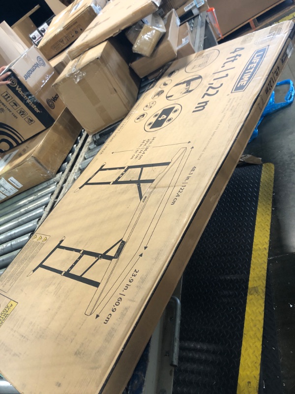 Photo 1 of ** new ** LIFETIME 80387 4-Foot Commercial Adjustable Folding Table, Almond