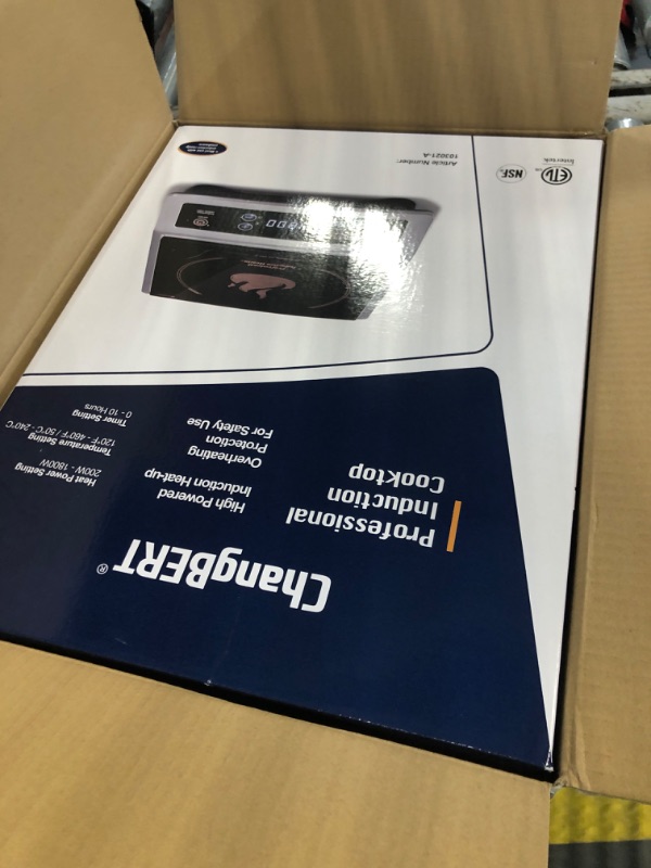 Photo 1 of *** new ** ChangBERT Professional Induction Cooktop, NSF Certified Countertop Burner, Large Coil for Even Heating, Precise Temperature Control, 10 Hours Timer, 1800W Powerful Hot Plate for Home & Commercial Use