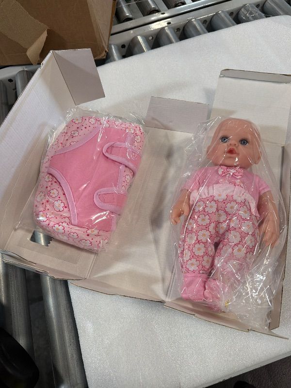 Photo 1 of 12 Inch Baby Dolls With Backpack Carrier Can Store Doll Clothes Accessories