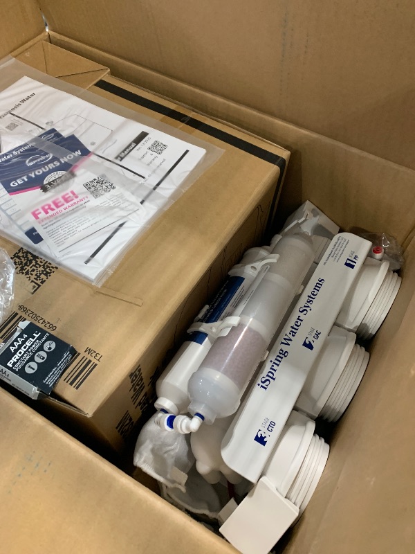 Photo 1 of [PARTIAL SET] iSpring RCC7AK-BN NSF Certified, 75 GPD, Alkaline 6-Stage Reverse Osmosis System, pH+ Remineralization RO Water Filter System Under Sink Patented Top-Mounted Faucet Design for Easy Installation