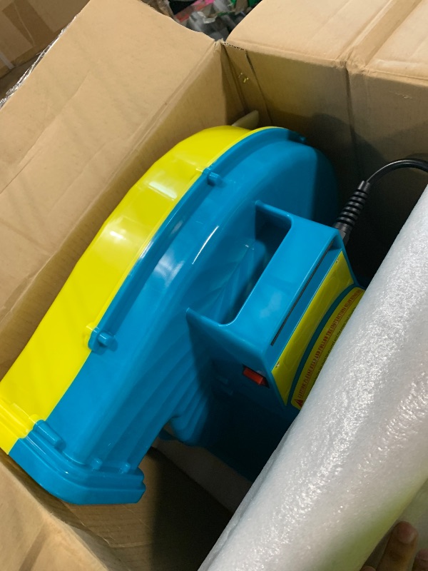 Photo 1 of 1100Watt/1.5HP High Power Air Blower for Large Inflatables, GONFLABLE Inflatable Bounce House Blower, Portable Fan Pump Leaf Blower Corded Commercial for Bouncy Castle, Jumper, Water Slide