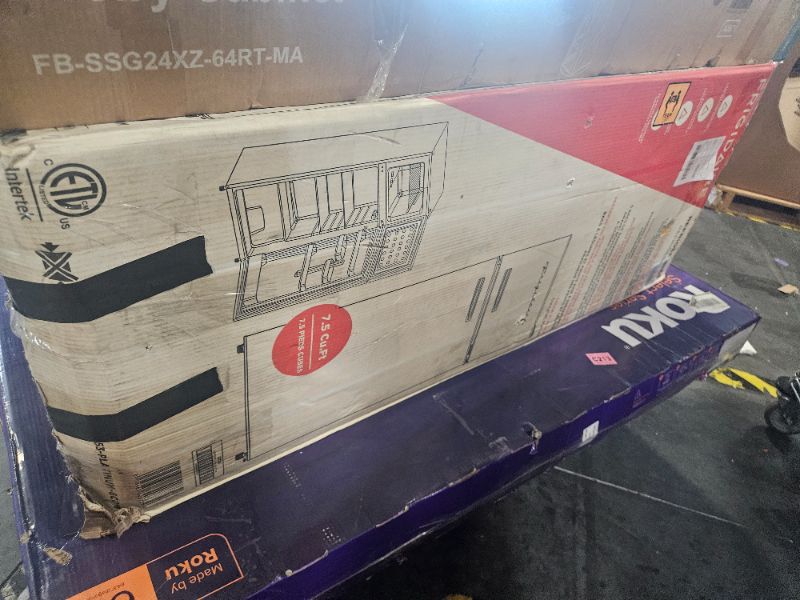 View 3 of **FACTORY SEALED* Frigidaire, 2 Door Apartment Size Refrigerator/Freezer Combo, 7.5 cu ft, Platinum Series, Stainless, 23" D x 21.5" W x 55.5" H
